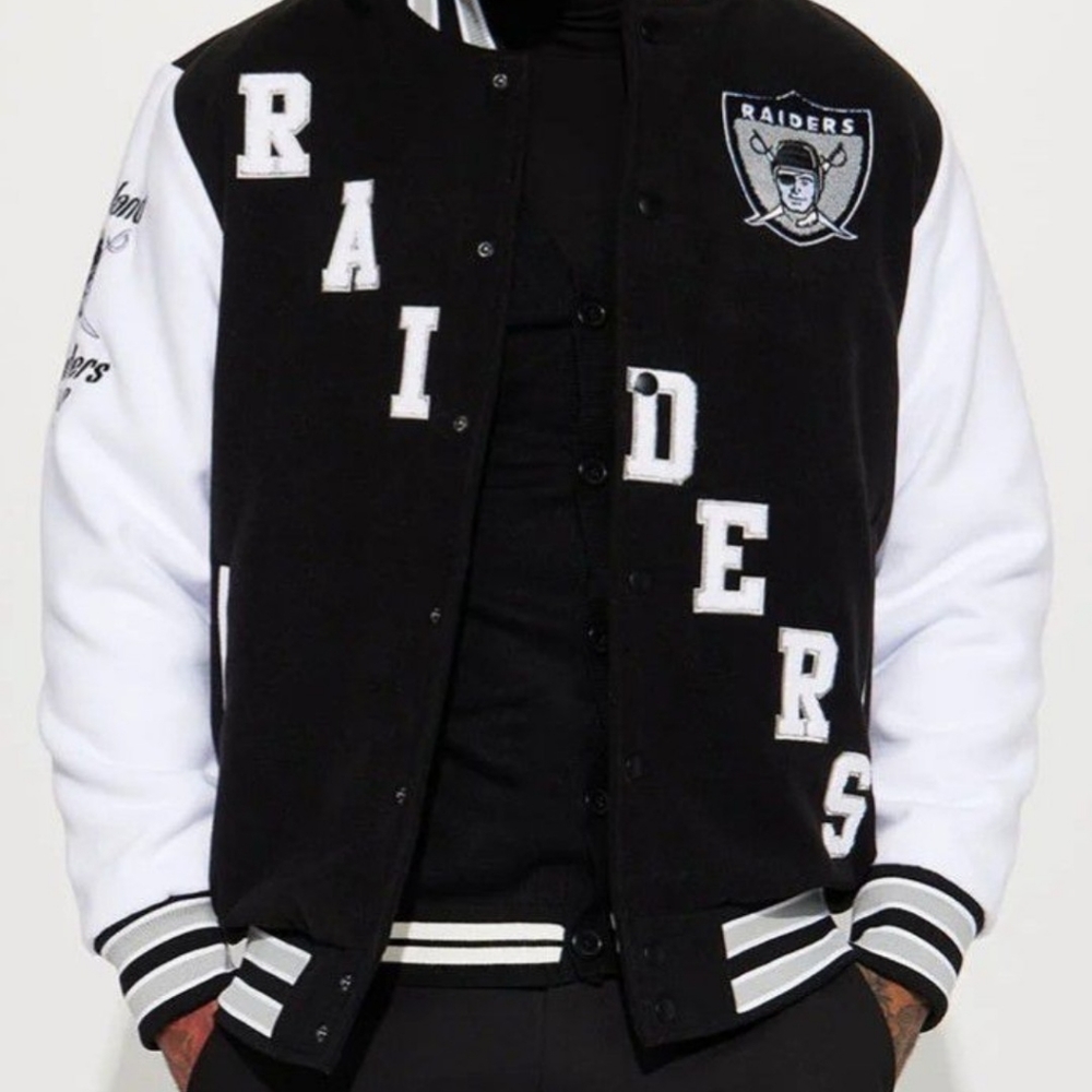 NEW with tags! Size Large Oakland Raiders Varsity Jacket